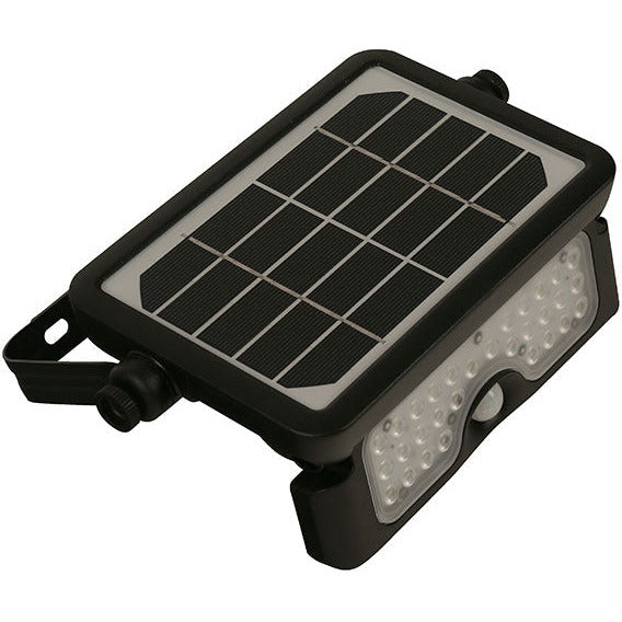 LAMP. LED EXT. SOLAR REFLECTORA NEGRO 1L 5W 3.7V 6000K (SENSOR DE MOVIMIENTO)