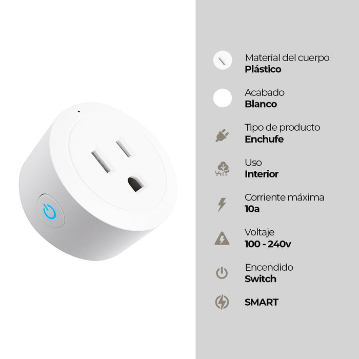 Contacto inteligente con control de horarios encendido y apagado 3 Piezas