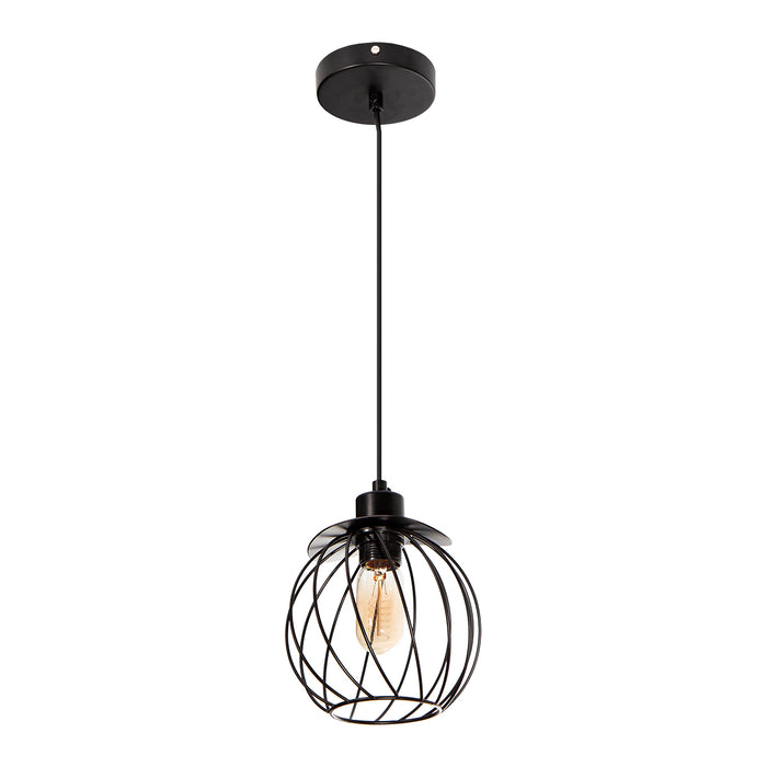 Lámpara Colgante Modern Luxe Negro E27 40w 1 Luz