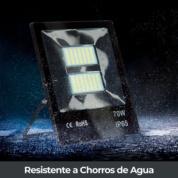 Lámpara Reflectora LED Exterior Arquitectonico 70w Luz Calida 6000k