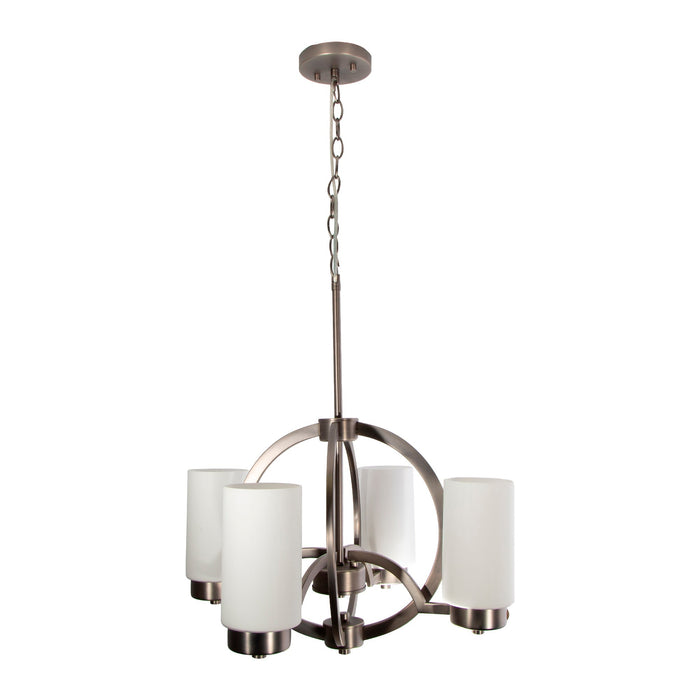 Lámpara Colgante Transicional Níquel Satinado E27 40W 4 Luces