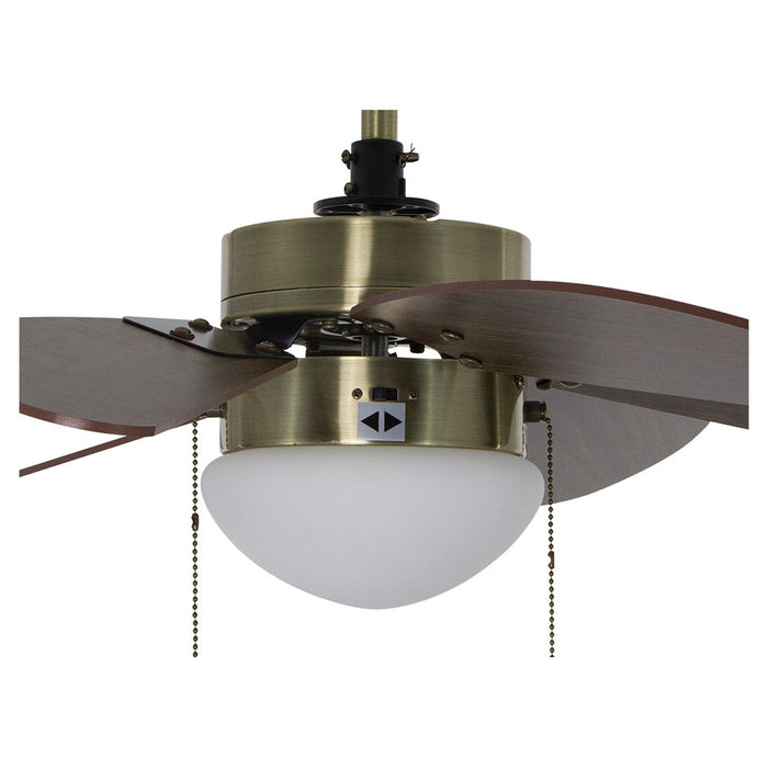 Ventilador Techo 32" Artfan Bronce Antiguo 1 Luz 60W E27