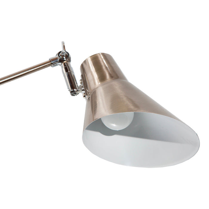 Lámpara colgante 5 luces, socket E27 acabado cromo y plata