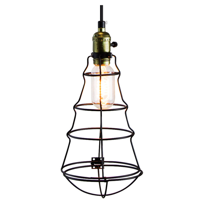 Lámpara Colgante Inlite Color Negro y Chocolate de 1 Luz