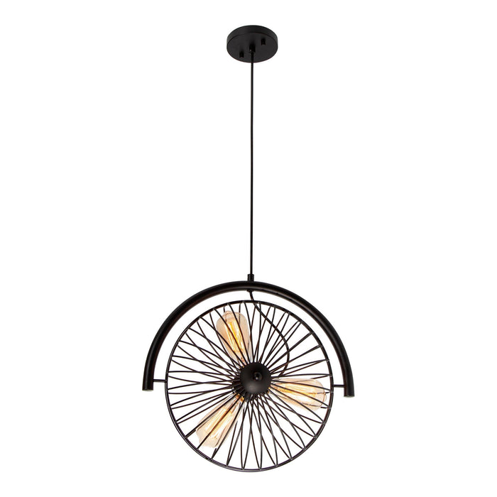 Lámpara Colgante Negro Mate 40W E27 3 Luces