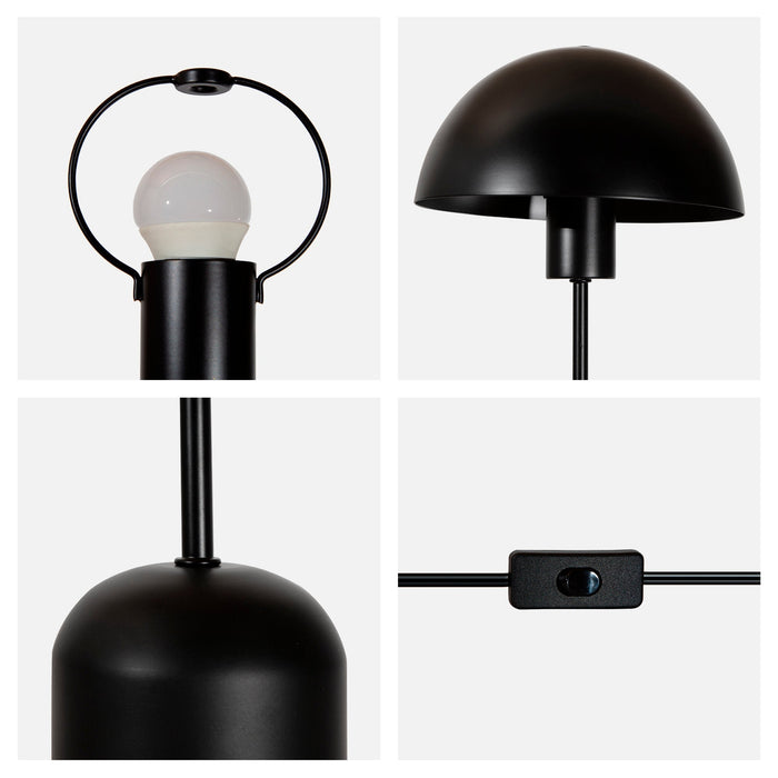 Lámpara de Mesa  Negro Mate  E27  40W 1 Luz