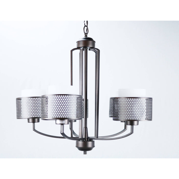 LAMP. COLGANTE BRONCE CEPILLADO 5L E27 60W