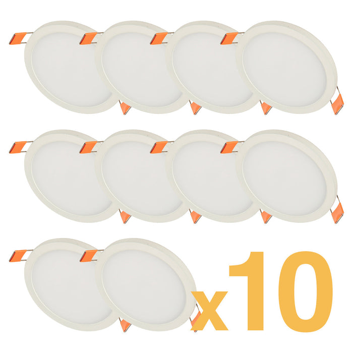 Kit 10 Spots Led 8w Panel Led Luces Casas Oficinas 6000K