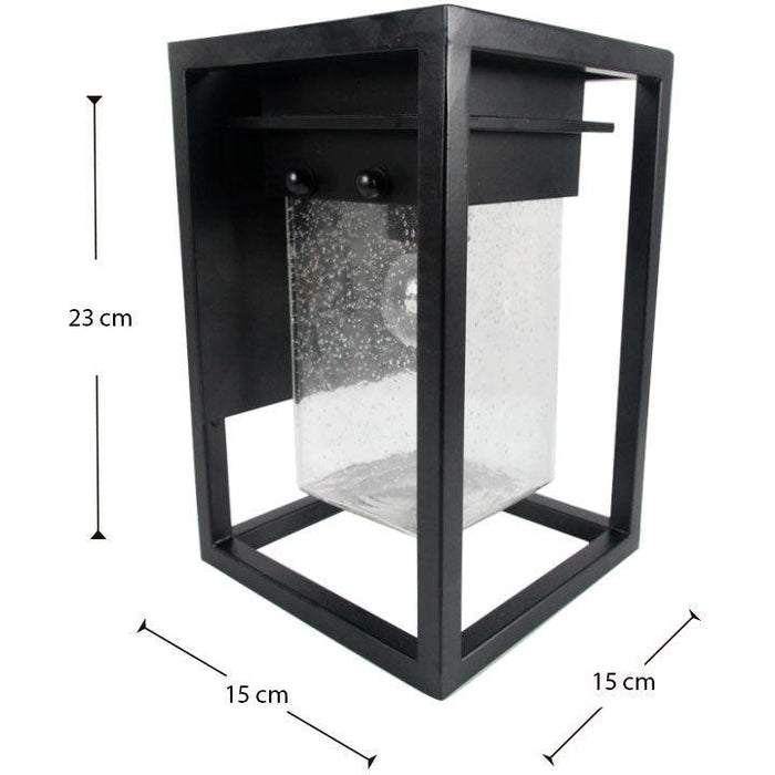 Lámpara Exterior Pared Negro 1L E27 40W