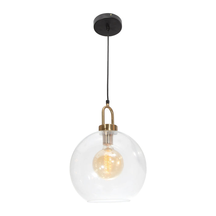 Lámpara Colgante Moderna Negro y Bronce Socket E27 60w 1 Luz