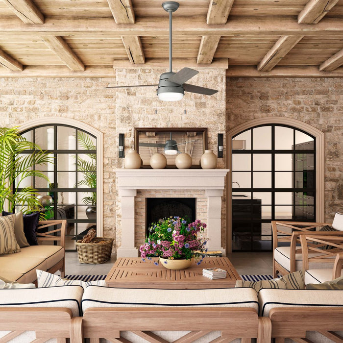 Ventilador de Techo Aker Exterior con luz 52 pulgadas