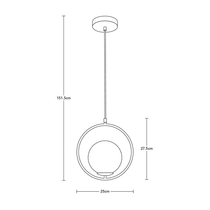 Lámpara Colgante Opulent Lights Negro Bronce E27 40w 1 Luz