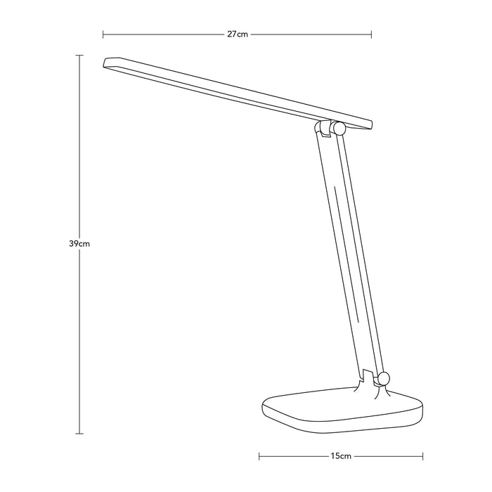 Lampara de mesa con cargador USB y regulador de luz táctil