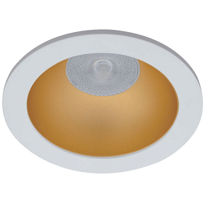 LAMP. TECHO EMPOTRABLE BLANCO Y DORADO 1L GU10 13W