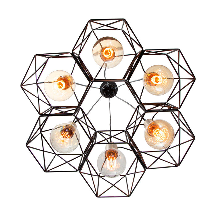 Lámpara Colgante Vintage Industrial E26 40w 6 Luces