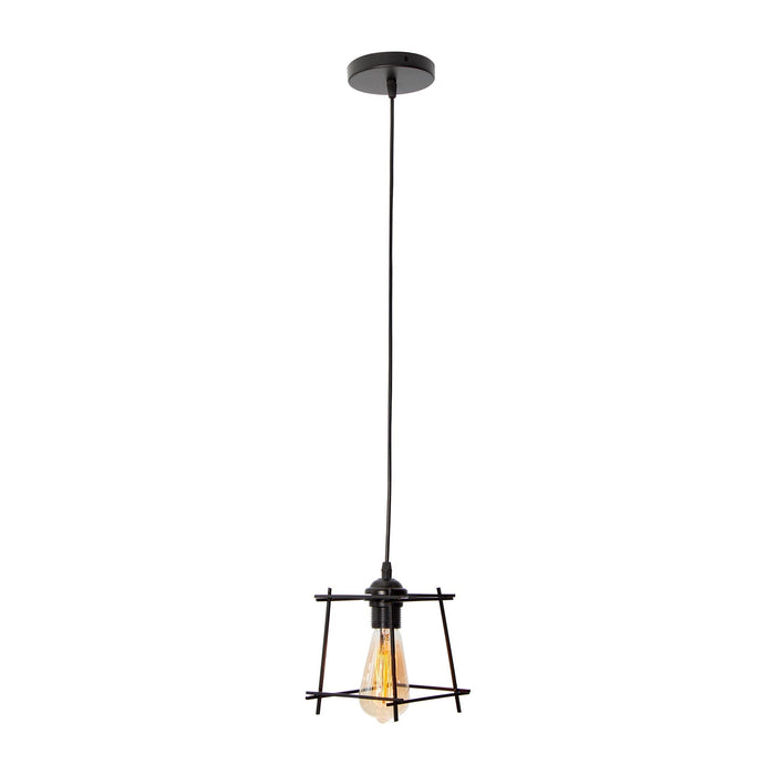 Lámpara Colgante Moderno Negro 60w E27 1 Luz