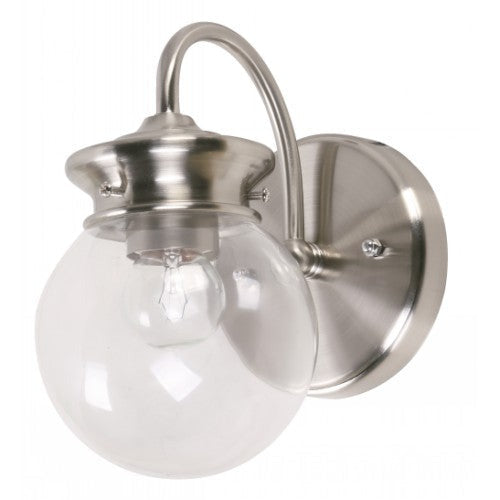 LAMP. PARED NÍQUEL SATINADO 1L E27 40W