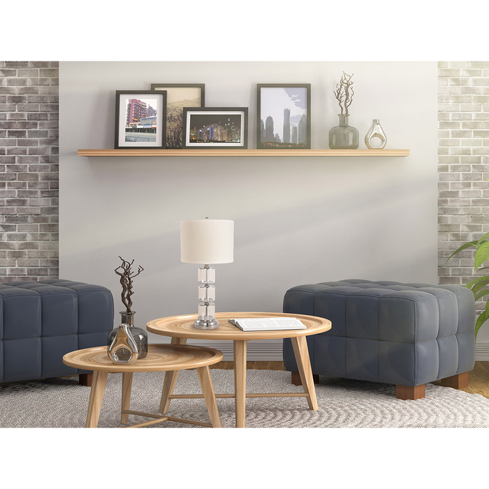 Lámpara de Mesa Inlite Color Blanco y Transparente de 100W