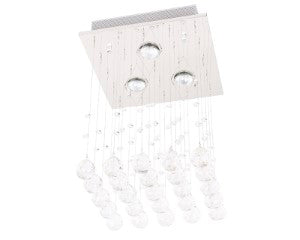 Lámpara de techo cromo y cristal 3 Luces GZ10