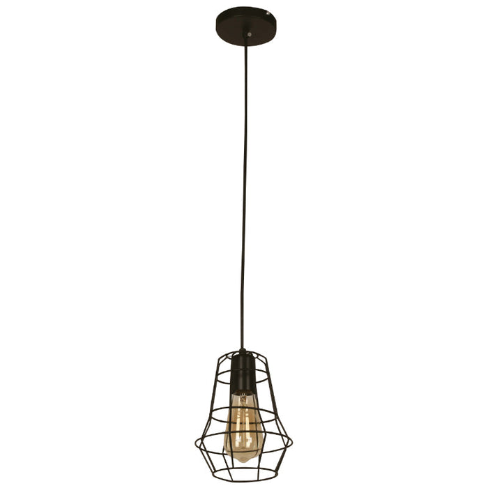 LAMP. COLGANTE NEGRO 1L E27 60W