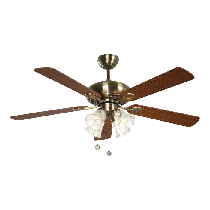 Ventilador Techo 52" Bronce 5 Aspas Reversibes 60W 3 Velocidades