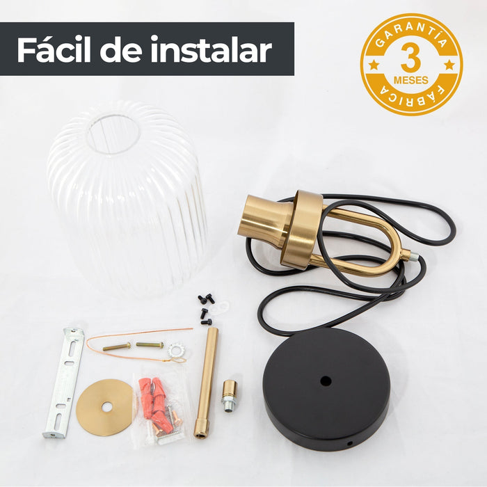 Lámpara Colgante Opulent Lights Bronce Antiguo E27 60w 1 Luz