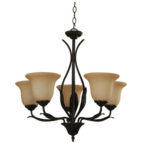 LAMP. COLGANTE BRONCE 5L E27 60W
