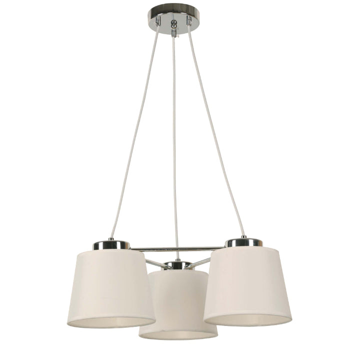 LAMP. COLGANTE CROMO 3L E27 40W
