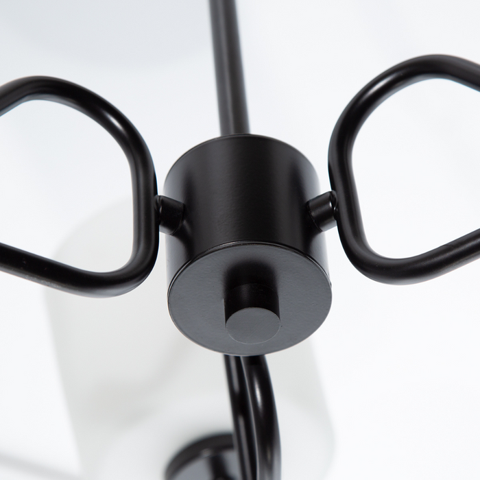 Lámpara de araña Tobin Collection moderna de 3 luces, acabado negro mate