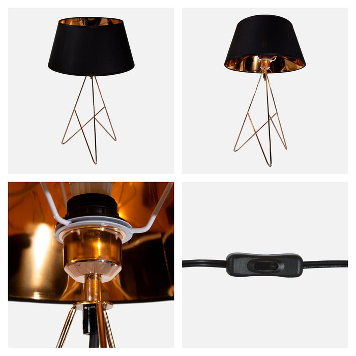 Lámpara de Mesa  Bronce Pulido Estilo Moderno  E27  40W 1 Luz