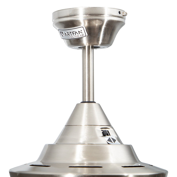 Ventilador de Techo 52" Níquel Satinado 2 luces, 40W, E27