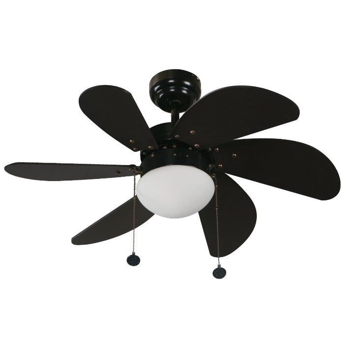 VENTILADOR DE TECHO 32" NEGRO 1L E27 60W