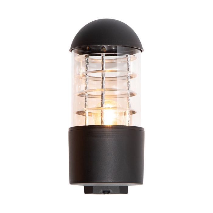 Aplique de pared exterior, IP44, acabado negro, 10W, E27, 1 luz
