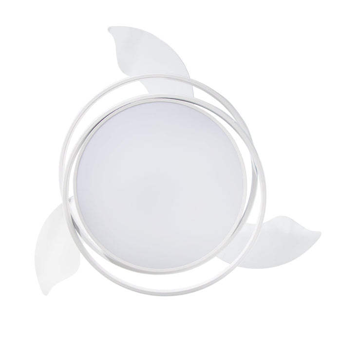 Ventilador De Techo Retráctil 42" estilo spring, Luz LED, Blanco Mate, 6 Velocidades
