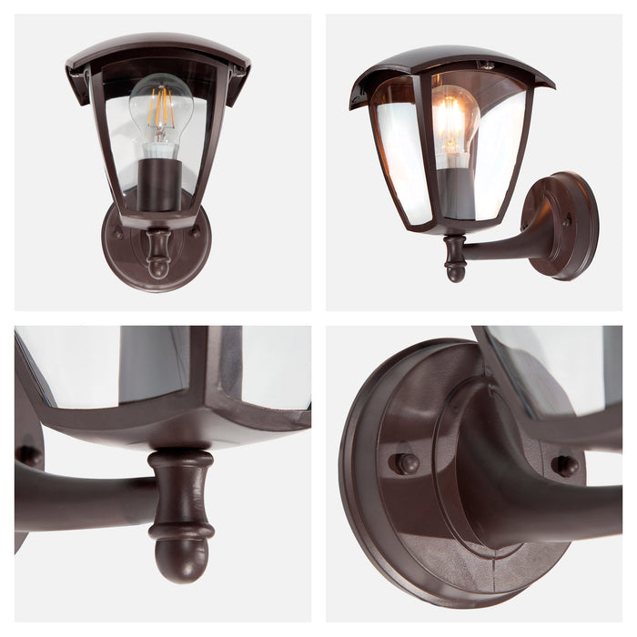 Lámpara de pared exterior, Chocolate 1L E27 40W
