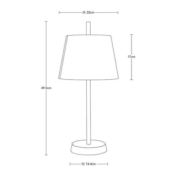 Lámpara de Mesa, Cobre 1L E27 60W