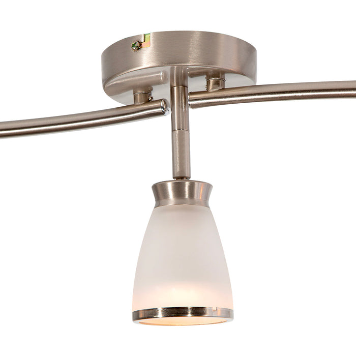 Lámpara de Techo Riel Decorativo Níquel 50w Gu10 3 Luces