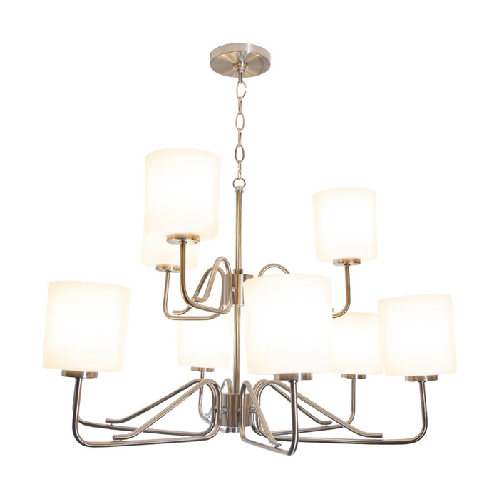 Candelabro Tobin Collection 9 luces , acabado en niquel pulido