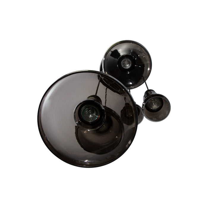 Lámpara Colgante Lumicentro Acabado Negro y Madera 11 W de 5 Luces