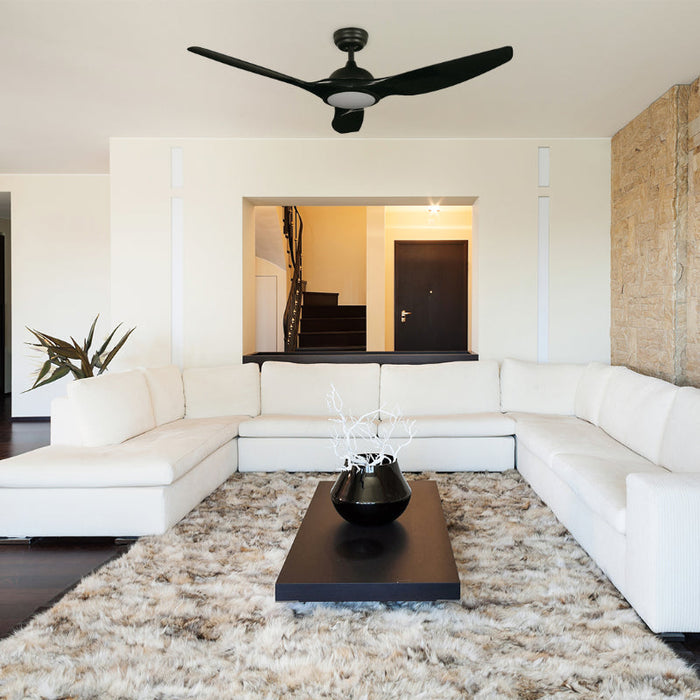 VENTILADOR LED TECHO 52" NEGRO 18W 3000/4000/6000K 100-240V (INTELIGENTE)