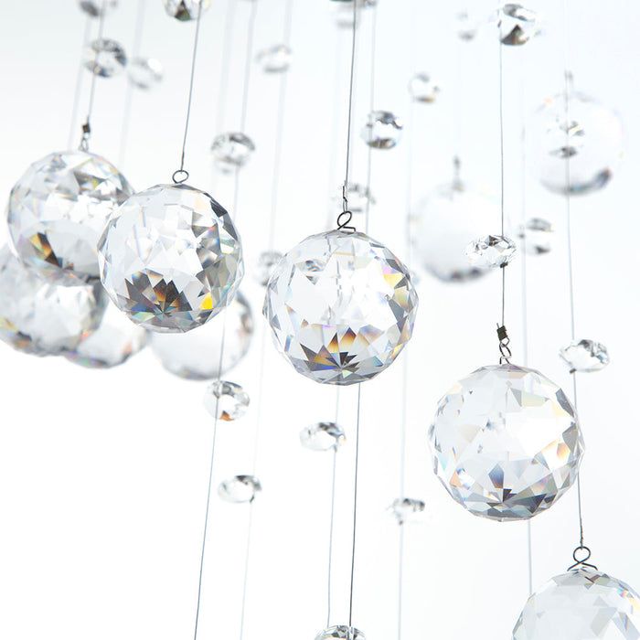 Lámpara Colgante  Acabado Cromo  Cristal  2 Luces  GZ10