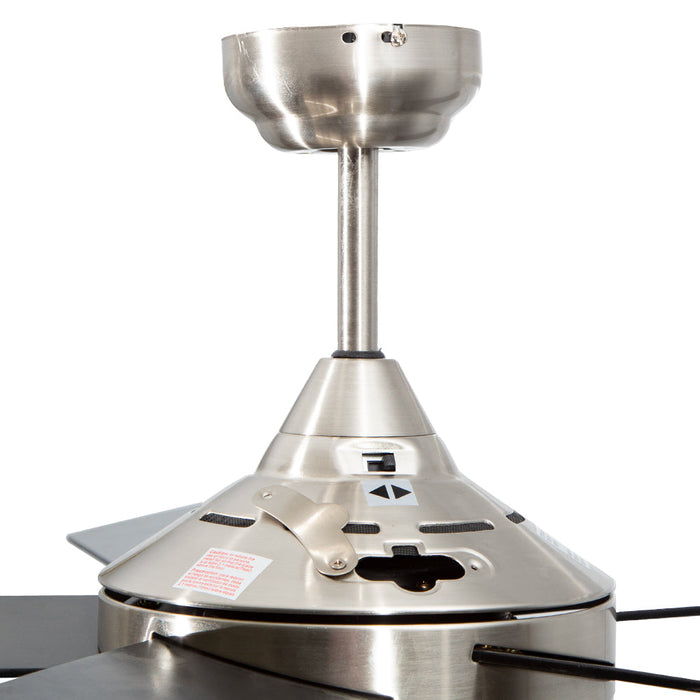 Ventilador de Techo 52" Níquel Satinado 2 luces 40W E27