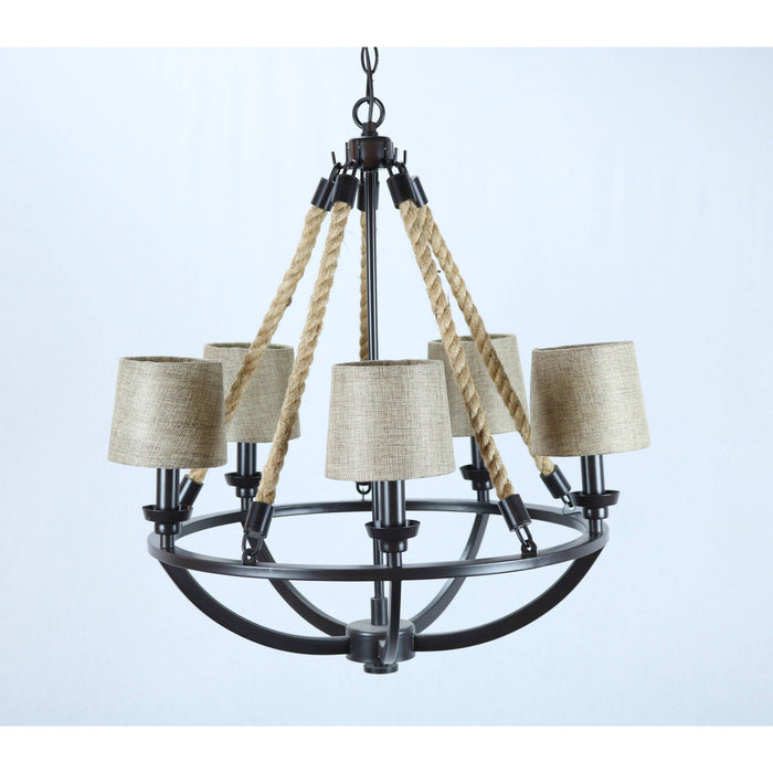 Lámpara Colgante Bronce 5L E14 60W