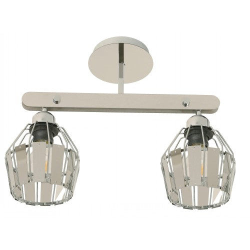 LAMP. TECHO CROMO 2L E27 60W