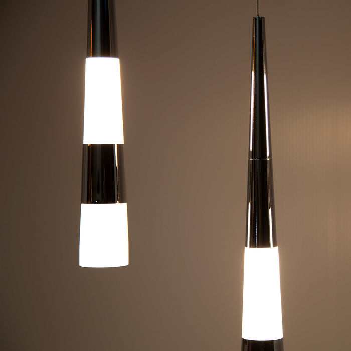 Lámpara Colgante Led, Cromo, 3 Luces Olona