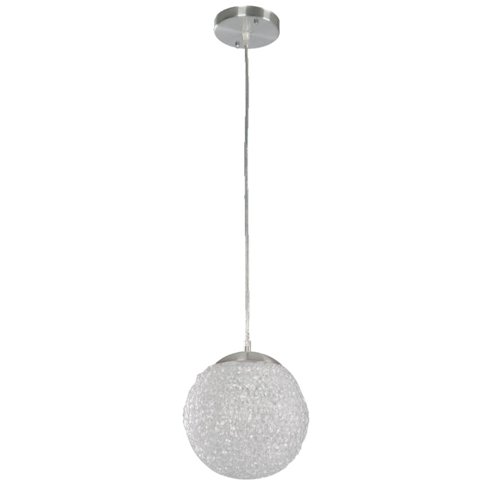 LAMP. COLGANTE NÍQUEL SATINADO 1L E27 60W