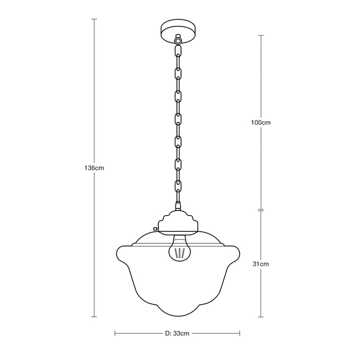 Lámpara Colgante  Negro Mate 60W  E27 1 Luz