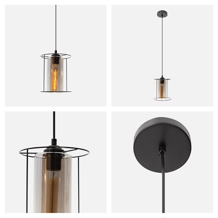 Lámpara Colgante Modern Luxe Negro E27 40w 1 Luz