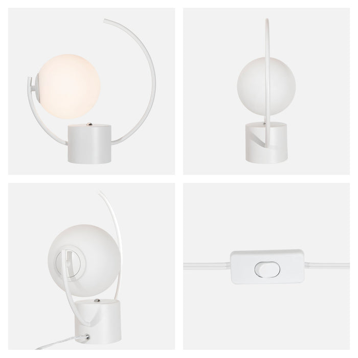 Lámpara de Mesa Blanco Mate E27 40w 1 Luz