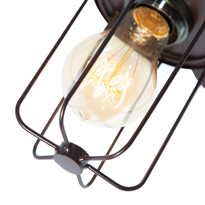 Lámpara de Pared Negro Oscuro Vanity de Baño 40w T45 1 Luz